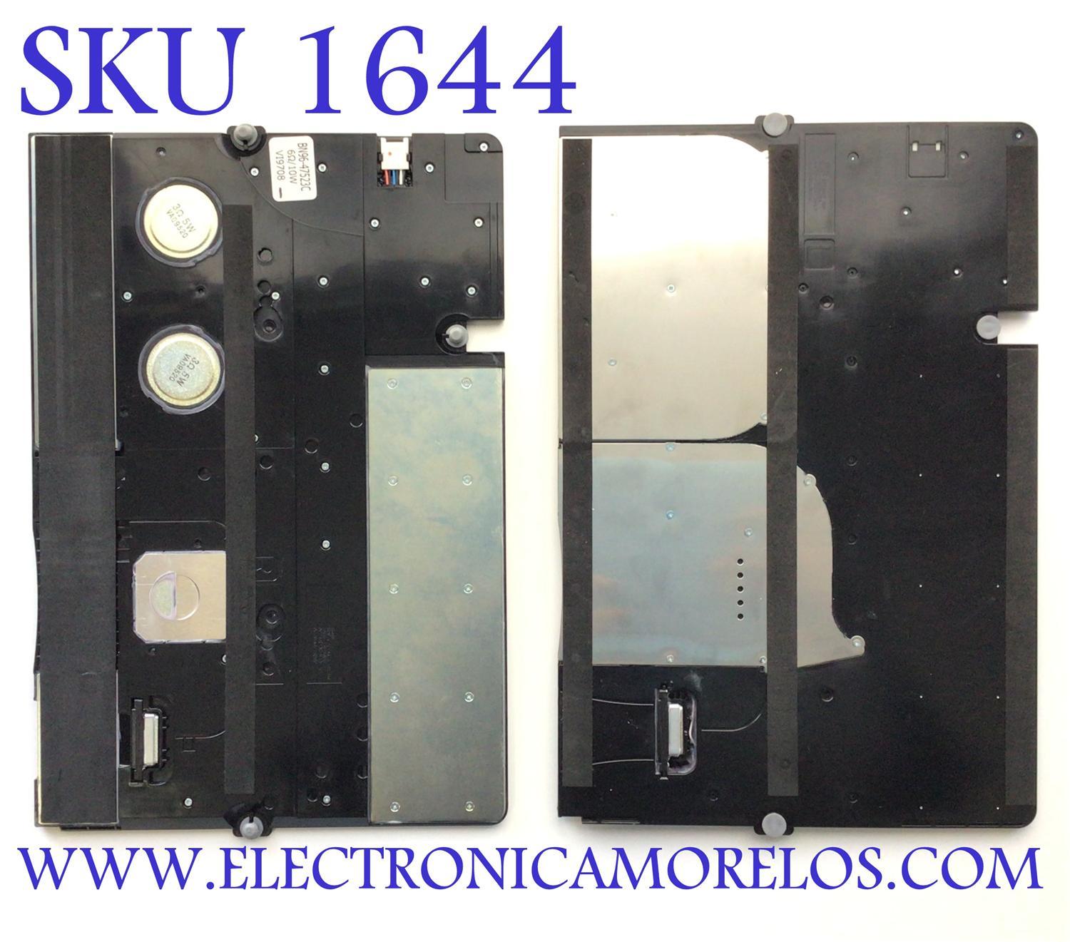 KIT DE BOCINAS PARA TV SAMSUNG ( 2 PZ ) / NUMERO DE PARTE BN96-47523C / BN63-17816A / BN9647523C / 65Q9S / VI9708 / BN63-17818A / PANEL CY-TR075JLLVDH / MODELO QN75Q900RBFXZA